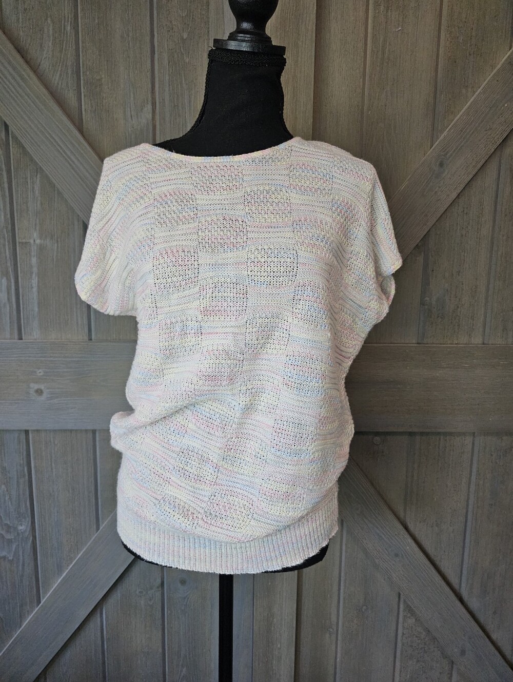 Vintage Land N Sea Knit Blouse sz Large